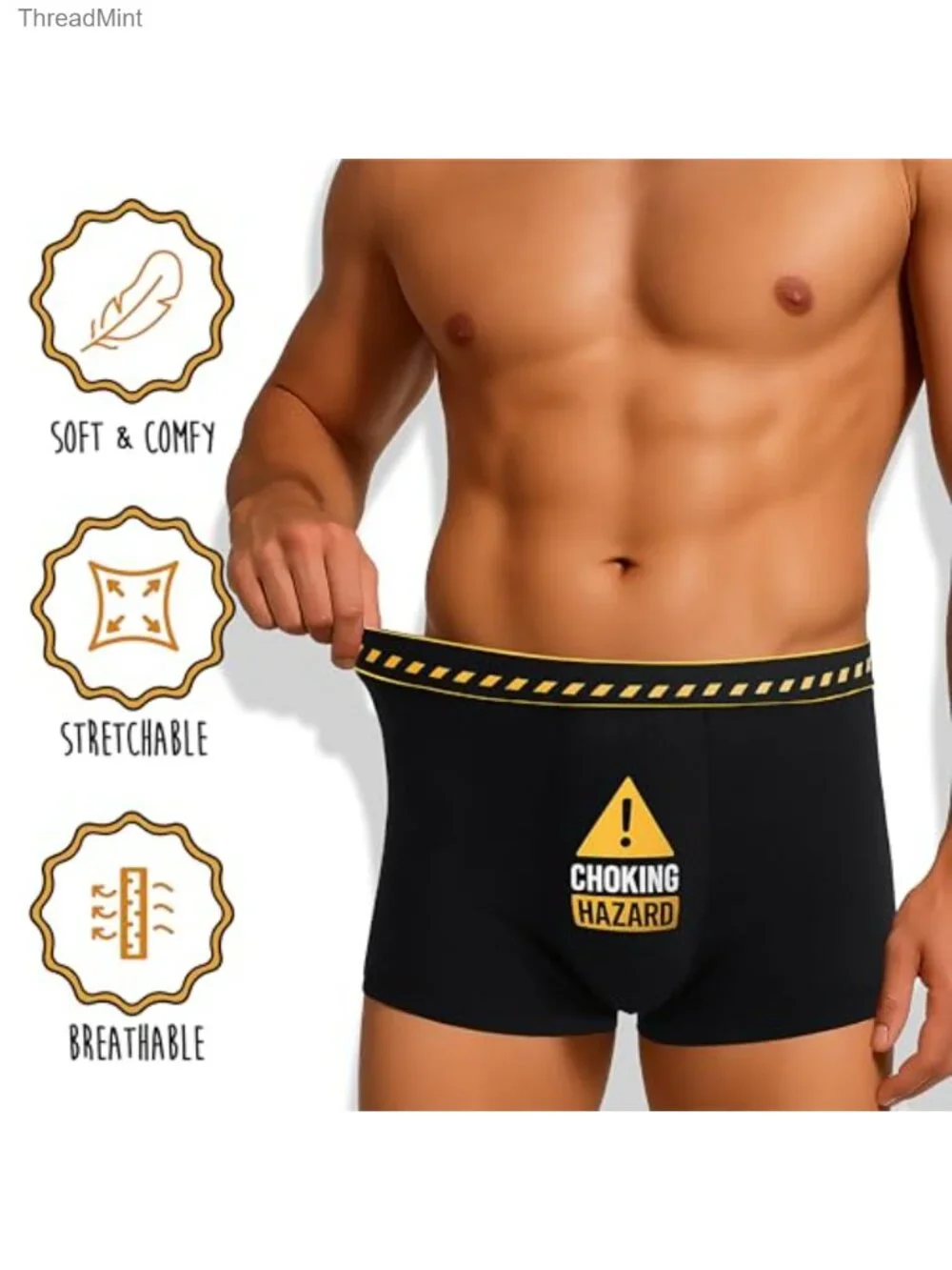 Men's Novelty Boxer Briefs Cotton Blend Funny Gift Set with Drink Can
